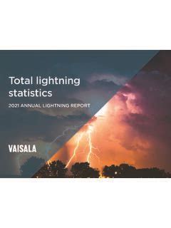 Total lightning statistics .